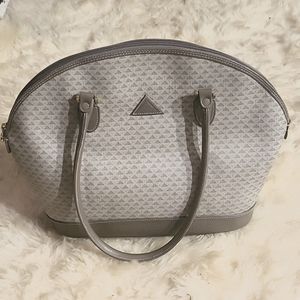 Vintage 1984 LIZ CLAIBORNE large shoulder bag grey color